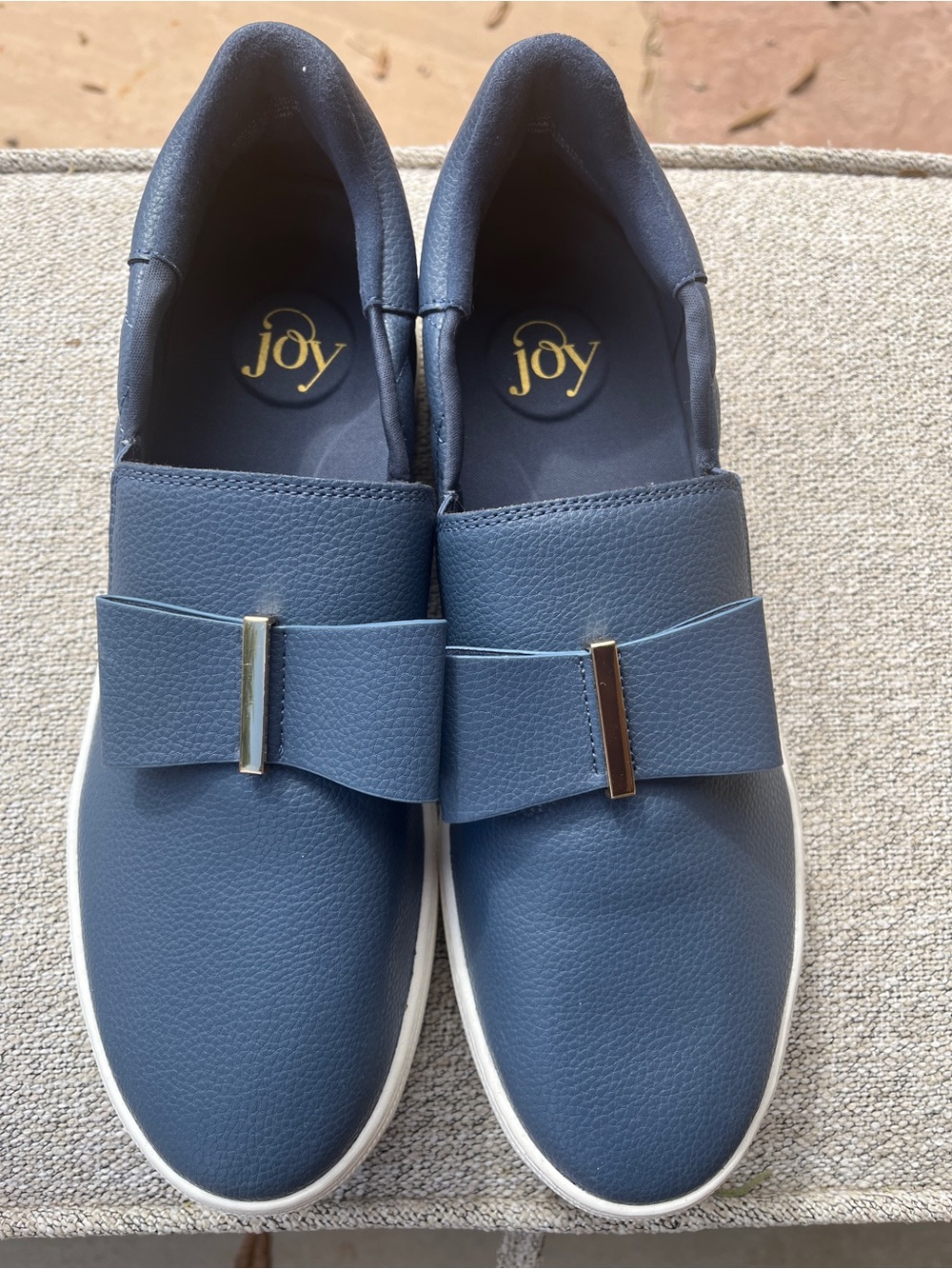 2 Pairs of Joy Mangano Slip-On Sneakers with Decorative Bow